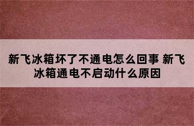 新飞冰箱坏了不通电怎么回事 新飞冰箱通电不启动什么原因